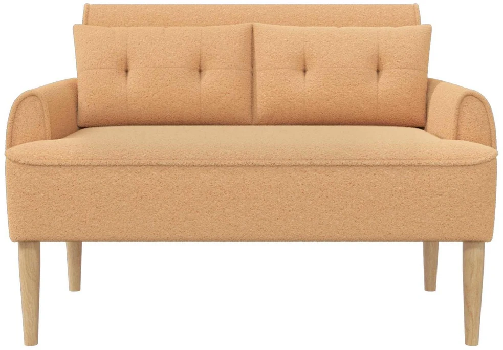 Sofa Minkštas kampas su mygtukų apmušalais Smėlio 117 x 67 x 77 cm