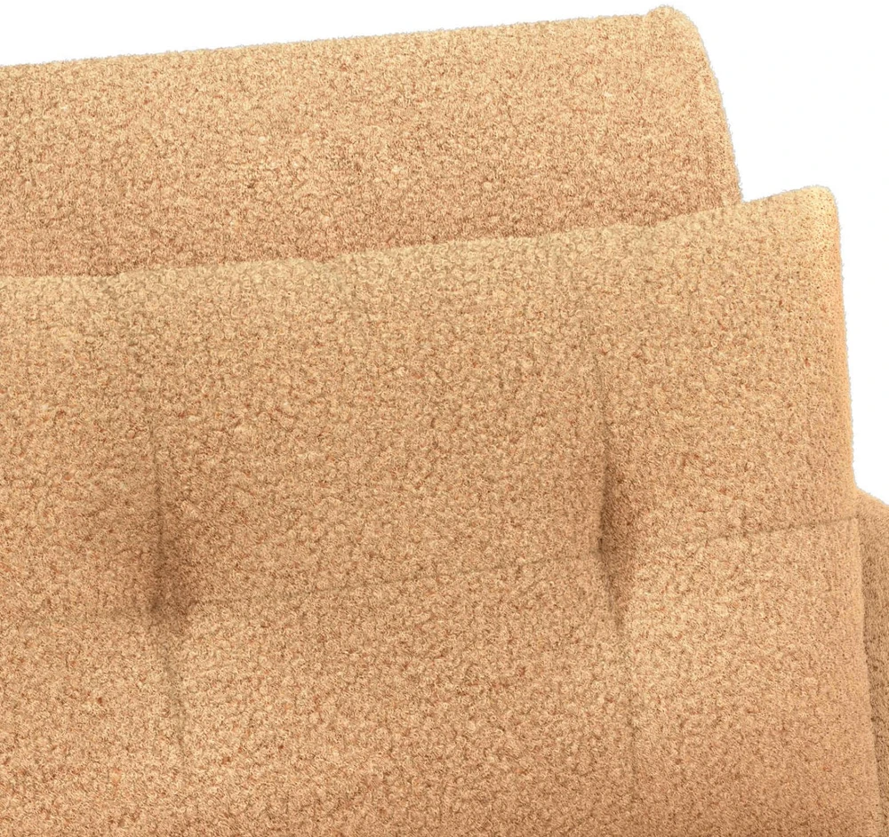 Sofa Minkštas kampas su mygtukų apmušalais Smėlio 117 x 67 x 77 cm