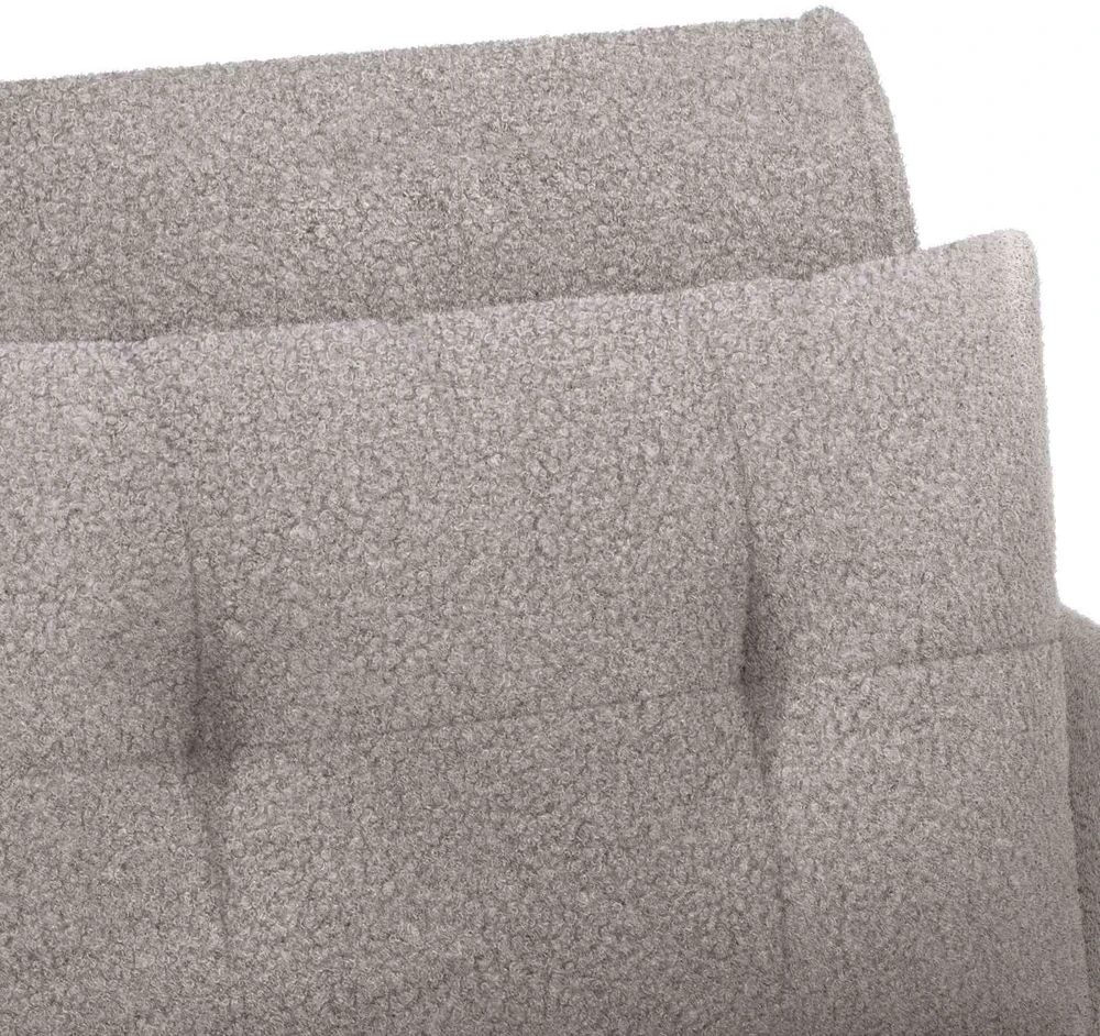 Sofa Minkštas kampas su mygtukų apmušalais Šviesiai pilka Bouclé
