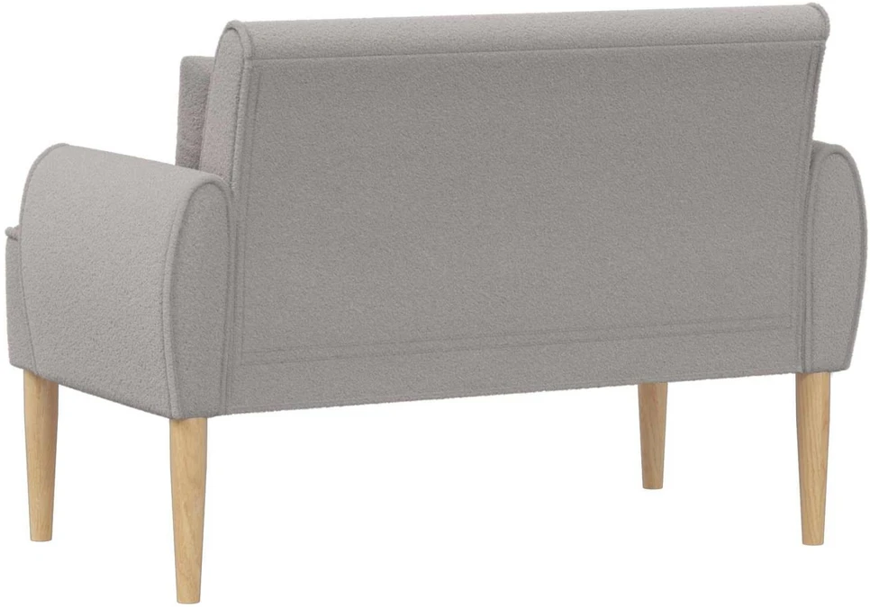 Sofa Minkštas kampas su mygtukų apmušalais Šviesiai pilka Bouclé