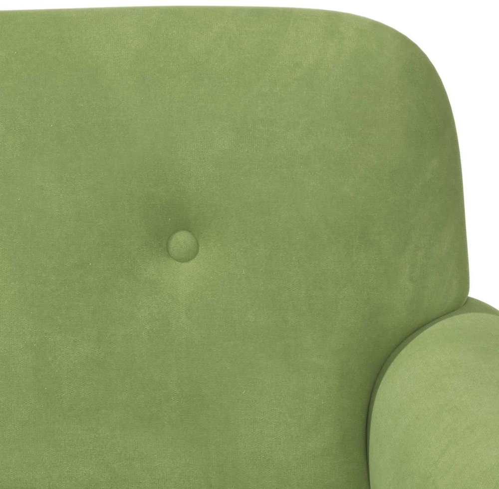 Sofa Minkštas kampas su mygtukų apmušalais Šviesiai žalia Aksomas