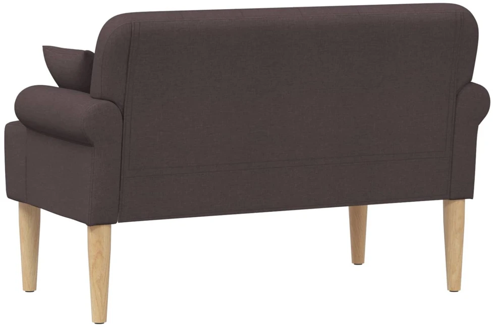 Sofa Minkštas kampas su mygtukų apmušalais Tamsiai rudas Audinys