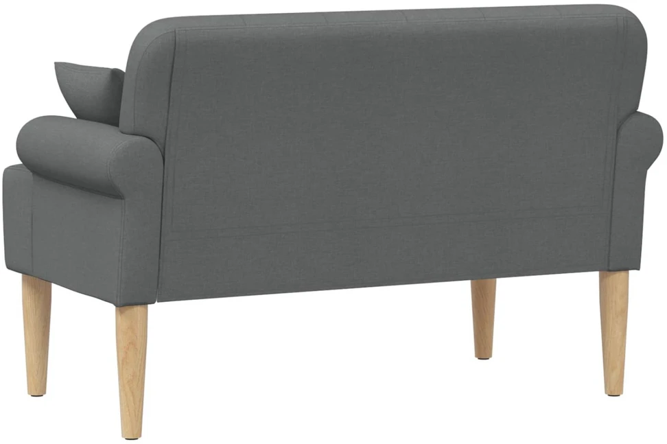 Sofa Minkštas kampas su mygtukų apmušalais Tamsiai pilka Audinys