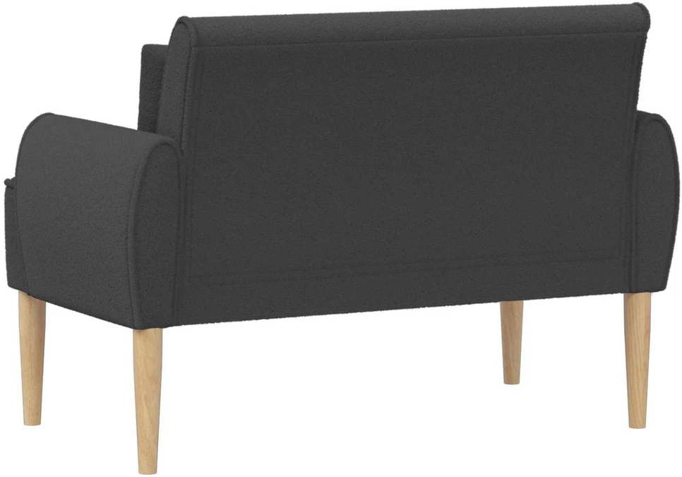 Sofa Minkštas kampas su mygtukų apmušalais Tamsiai pilka Bouclé