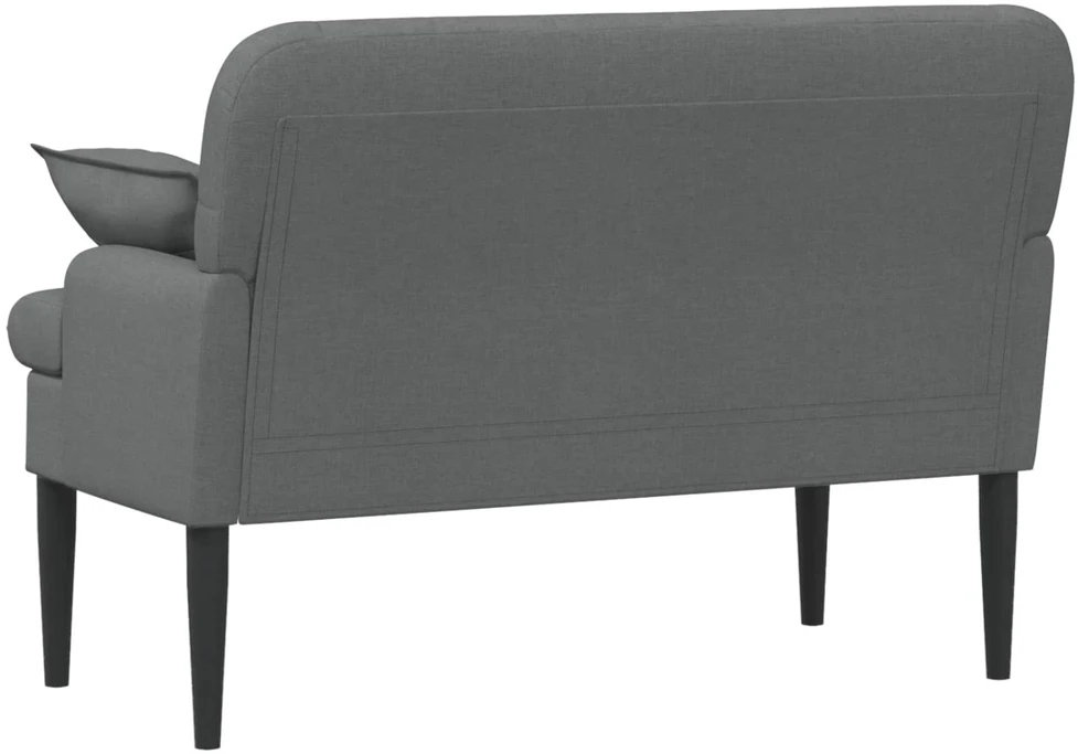 Sofa Minkštas kampas su mygtukų apmušalais Tamsiai pilka Audinys
