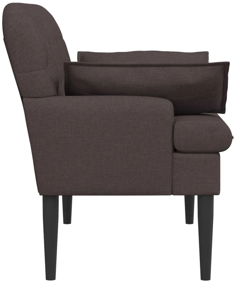 Sofa Minkštas kampas su mygtukų apmušalais Tamsiai rudas Audinys