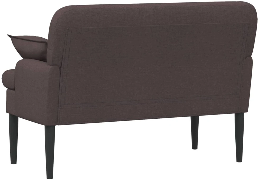 Sofa Minkštas kampas su mygtukų apmušalais Tamsiai rudas Audinys
