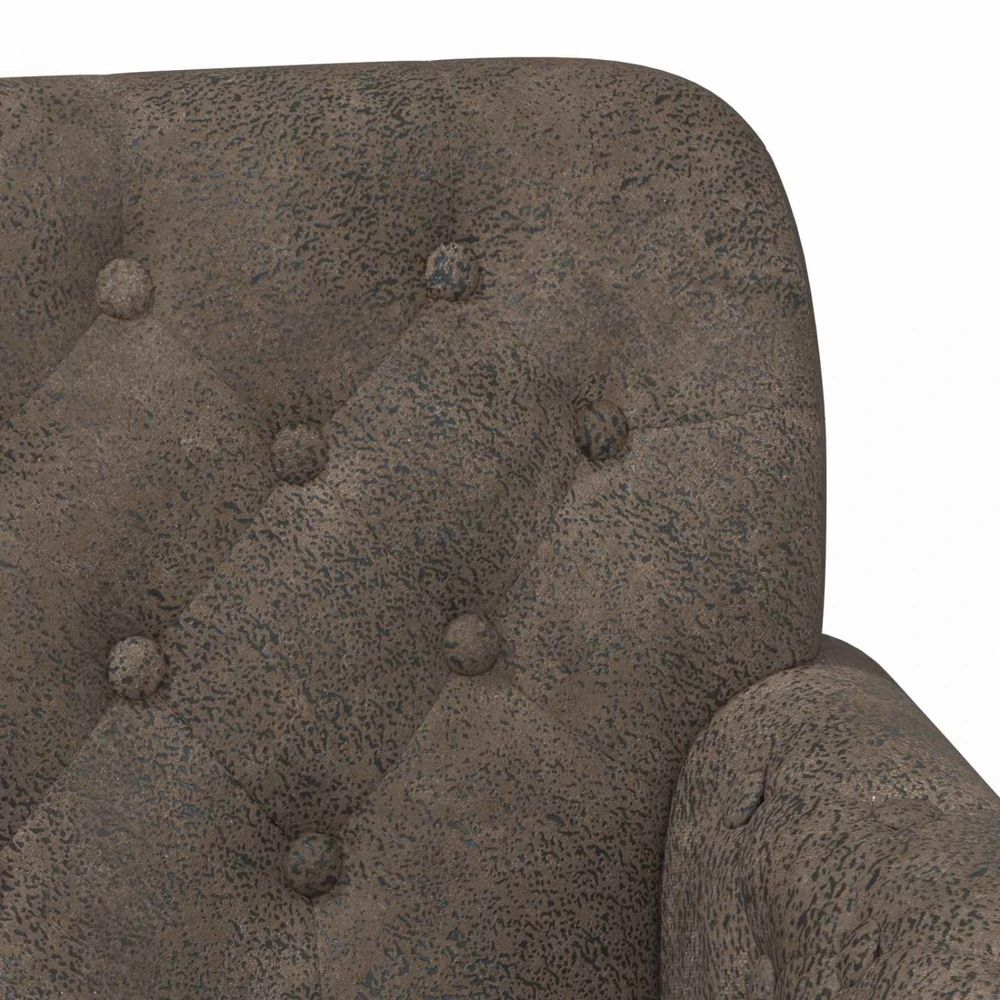 Sofa Minkštas kampas su mygtukų apmušalais Tamsiai pilka