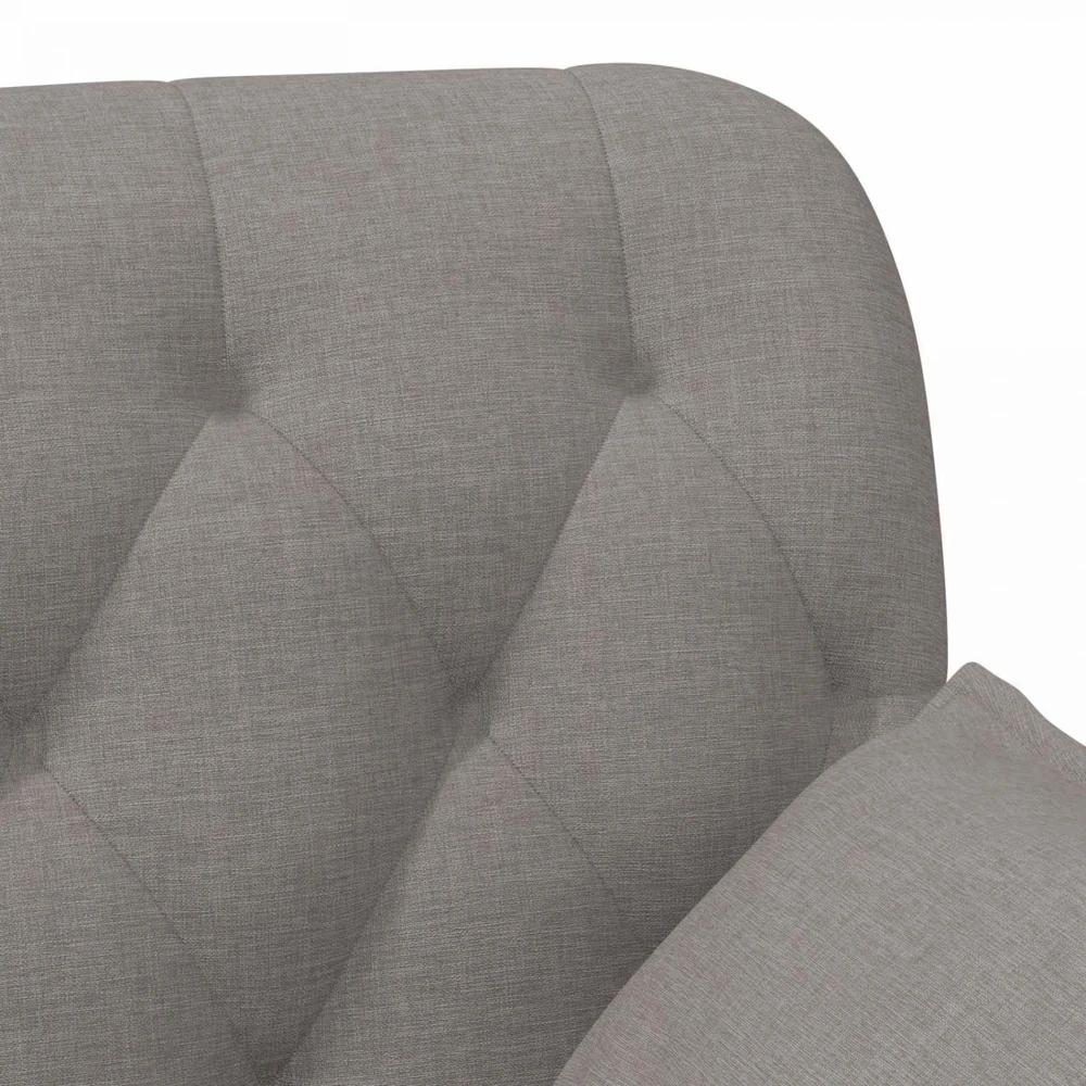 Sofa Minkštas kampas su mygtukų apmušalais Taupe 111 x 68 x 80 cm