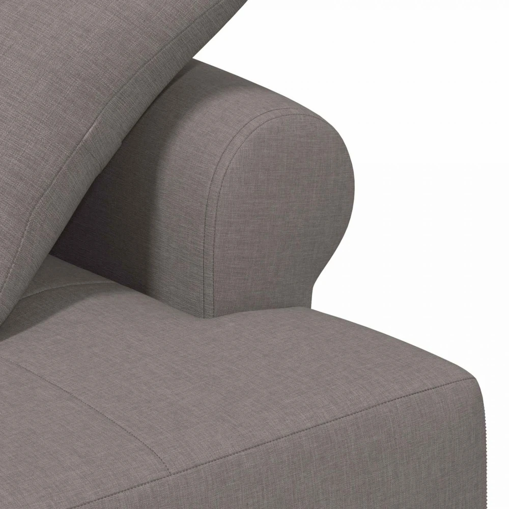 Sofa Minkštas kampas su mygtukų apmušalais Taupe 120 x 65 x 79 cm