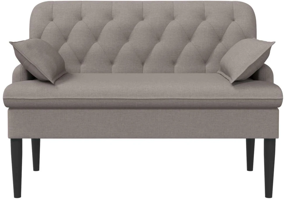 Sofa Minkštas kampas su mygtukų apmušalais Taupe 111 x 68 x 80 cm