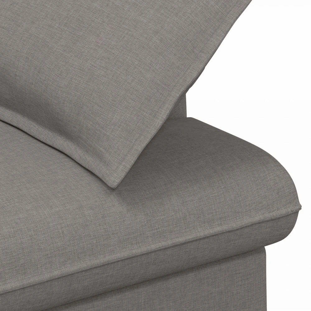Sofa Minkštas kampas su mygtukų apmušalais Taupe 111 x 68 x 80 cm
