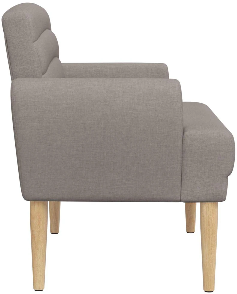 Minkštas kampas su mygtukų apmušalais Taupe 116 x 67 x 80 cm
