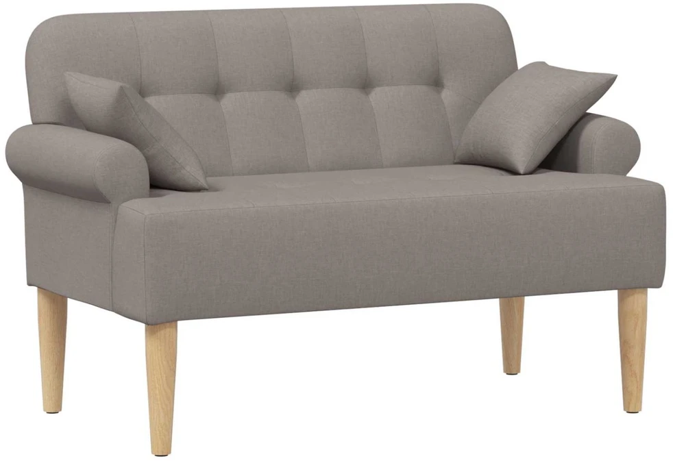 Sofa Minkštas kampas su mygtukų apmušalais Taupe 120 x 65 x 79 cm