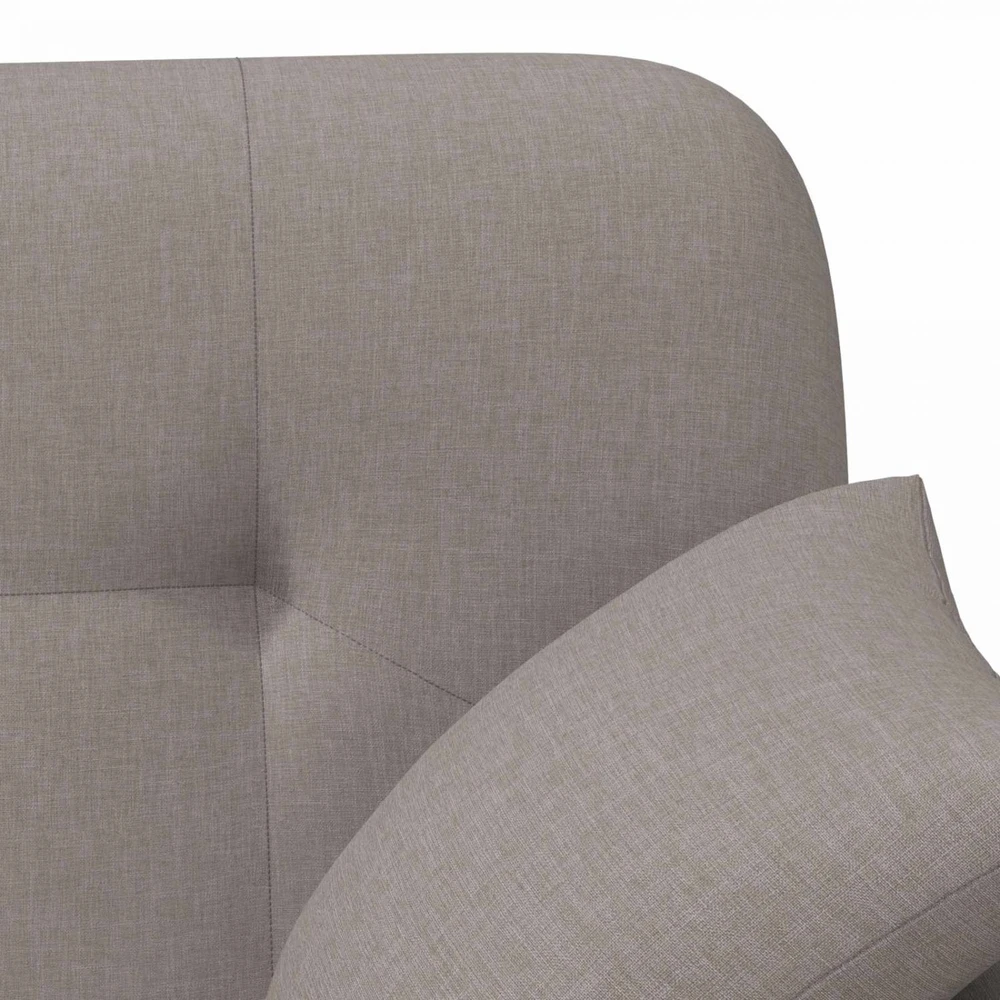 Sofa Minkštas kampas su mygtukų apmušalais Taupe 120 x 65 x 79 cm