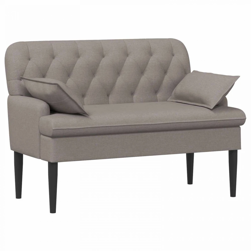 Sofa Minkštas kampas su mygtukų apmušalais Taupe 111 x 68 x 80 cm