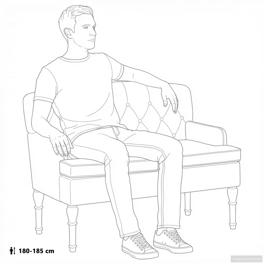 Sofa Minkštas kampas su mygtukų apmušalais Turkio 111 x 65 x 79 cm
