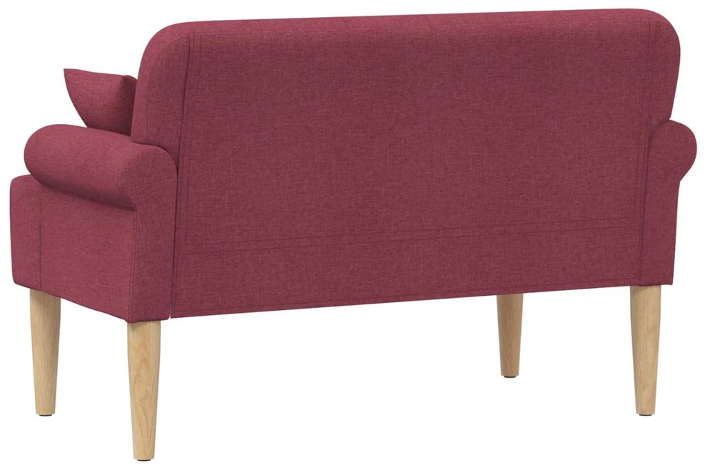 Sofa Minkštas kampas su mygtukų apmušalais Vyno raudona Audinys