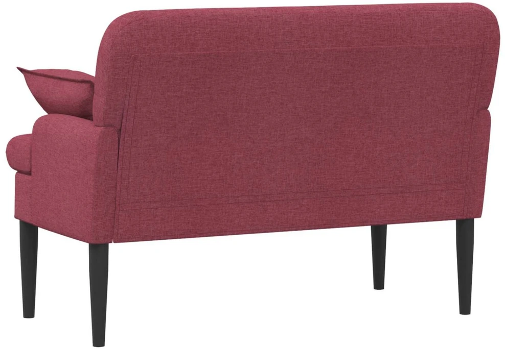 Sofa Minkštas kampas su mygtukų apmušalais Vyno raudona Audinys