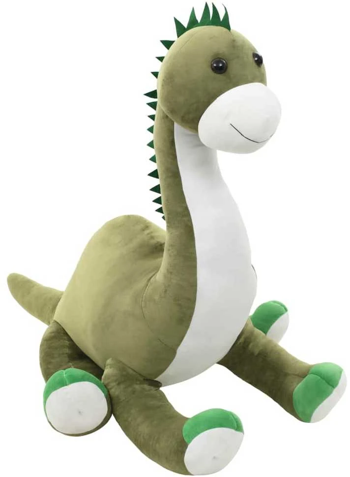 Minkštas žaislinis dinozauras-Brontozauras, žalias, pliušinis