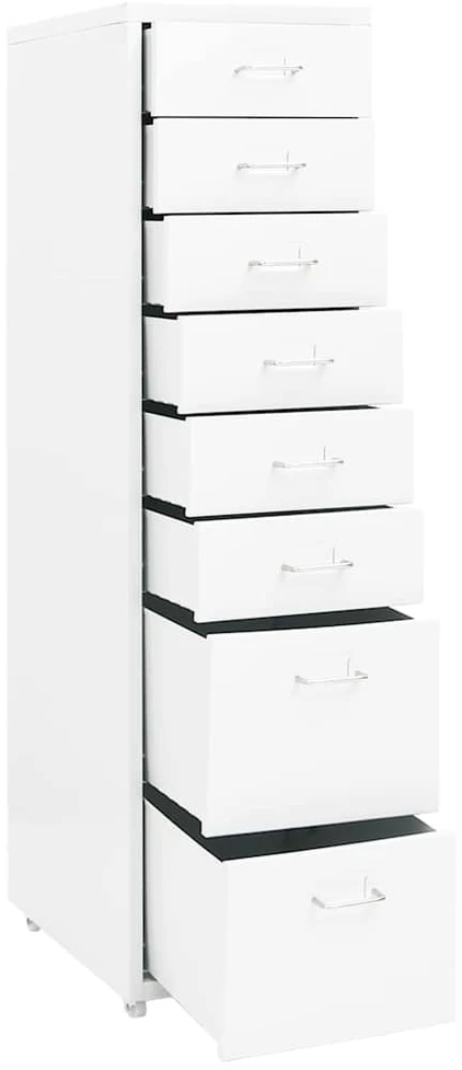 Mobili spintelė dokumentams, balta, 28x41x109cm, metalas