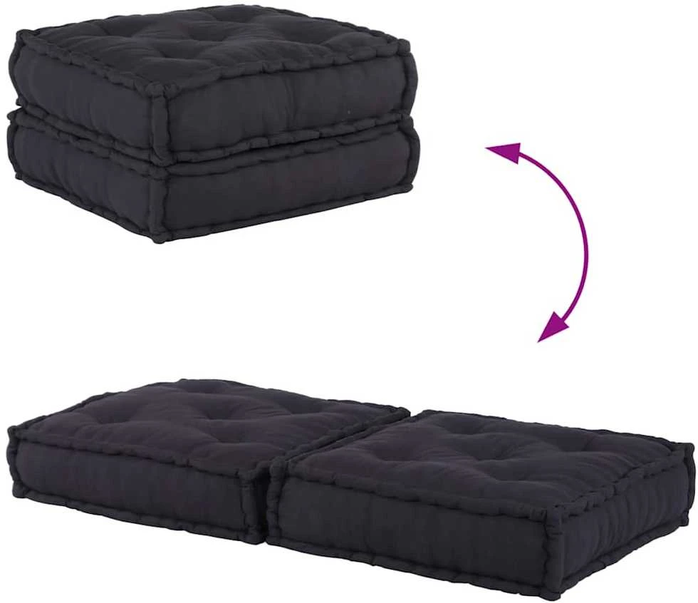 Dvivietė modulinė sofa, antracito spalvos, 140x70x36, audinys