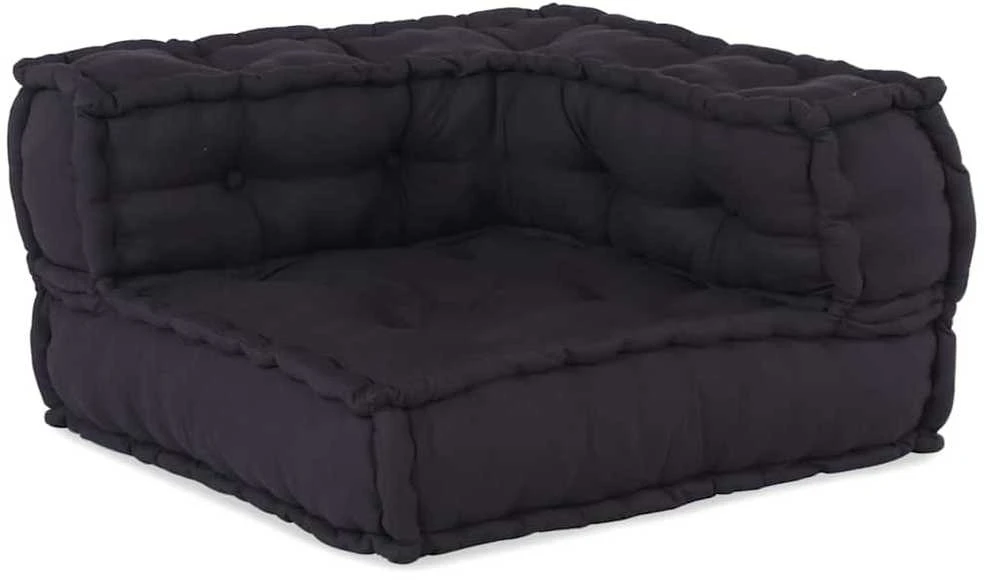 Dvivietė modulinė sofa, antracito spalvos, 140x70x36, audinys