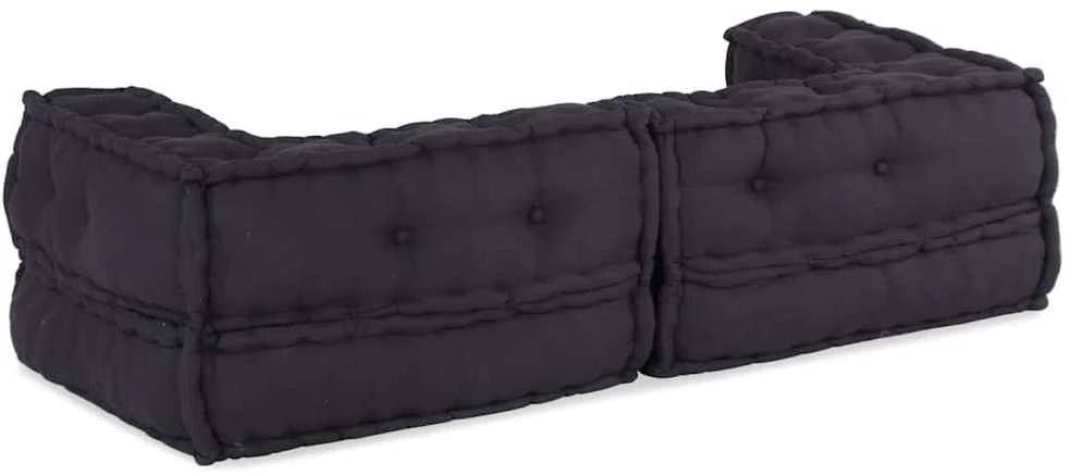 Dvivietė modulinė sofa, antracito spalvos, 140x70x36, audinys