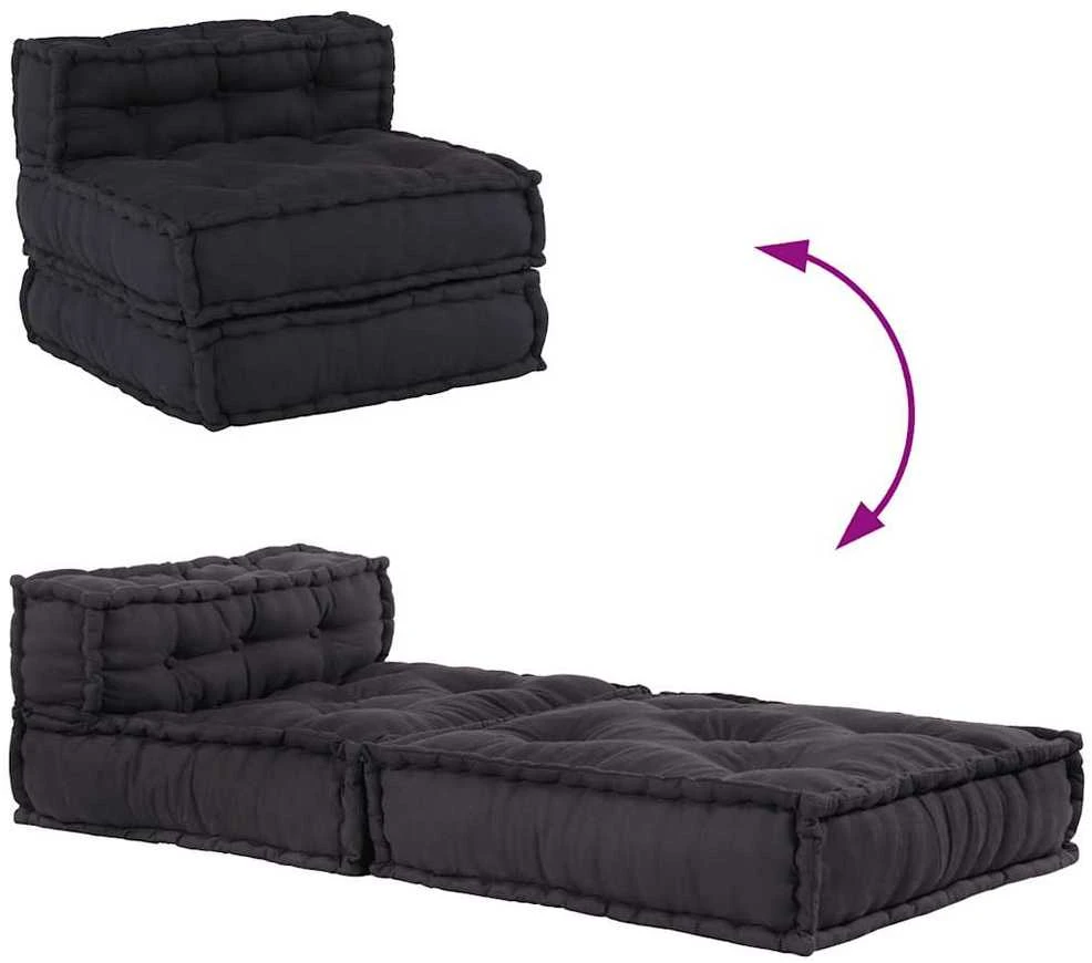 Modulinė sofa, antracito spalvos, 70x70x54 cm, audinys