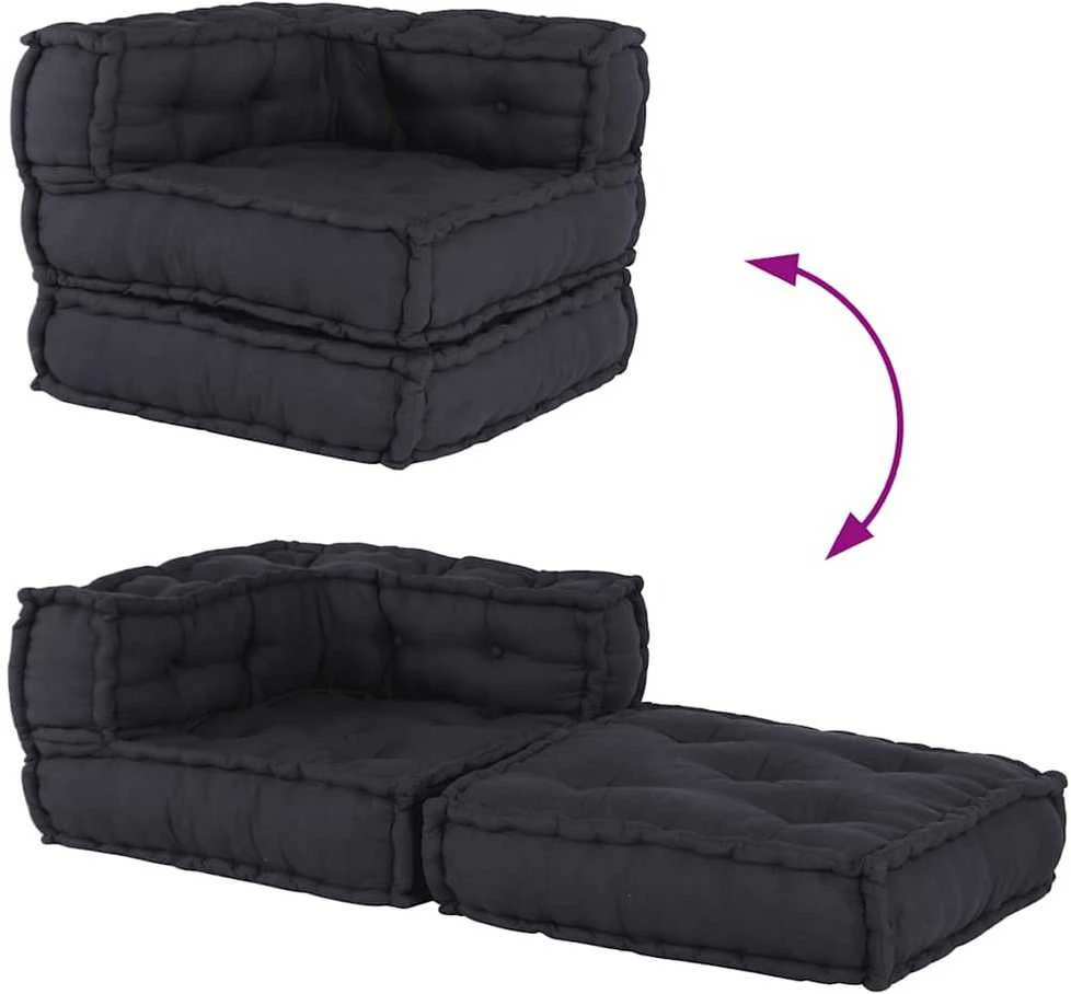 Modulinė sofa, antracito spalvos, 70x70x54 cm, audinys