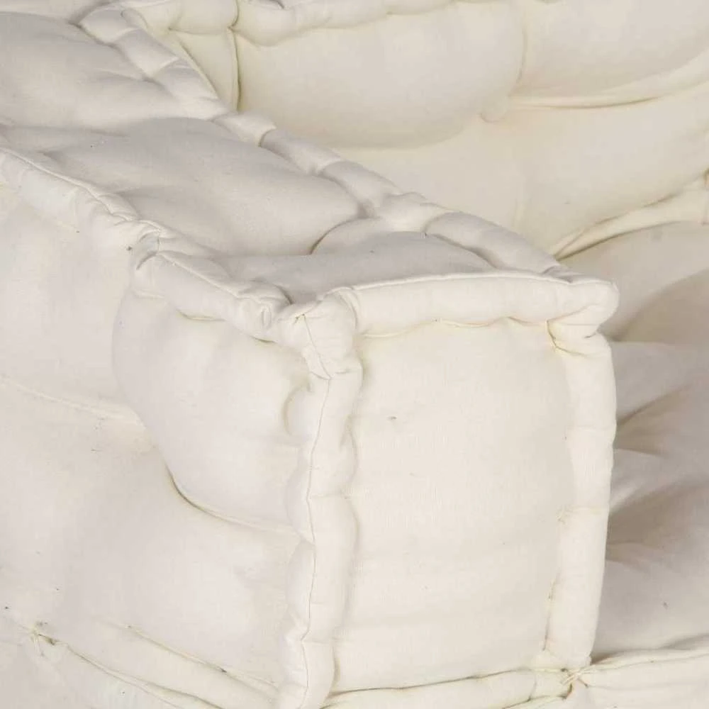 Dvivietė modulinė sofa, kreminės spalvos, 140x70x36, audinys