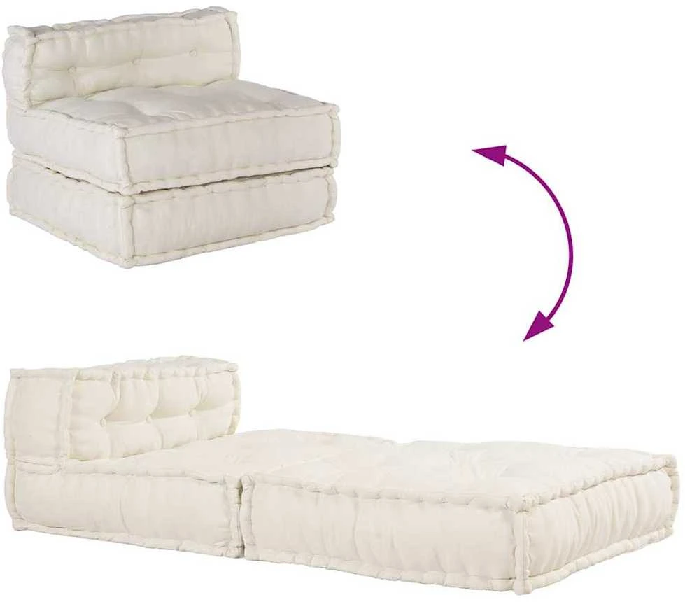 Modulinė sofa, kreminės spalvos, 70x70x54 cm, audinys