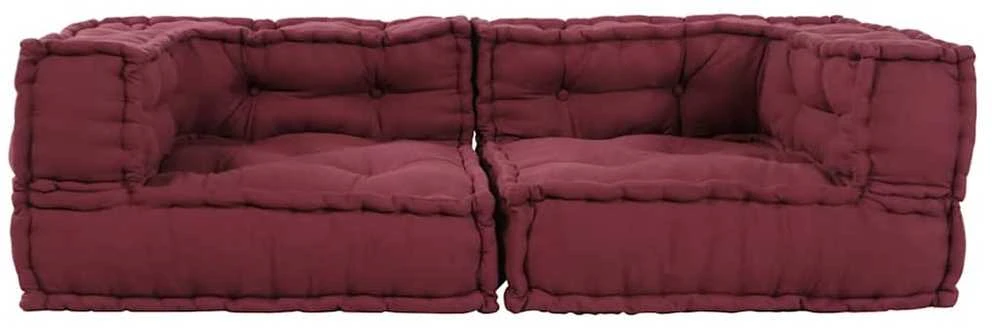 Dvivietė modulinė sofa, kaštoninės spalvos, 140x70x36, audinys