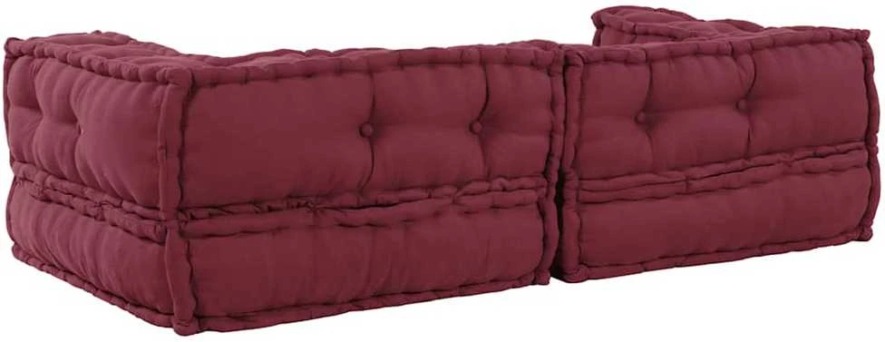 Dvivietė modulinė sofa, kaštoninės spalvos, 140x70x36, audinys
