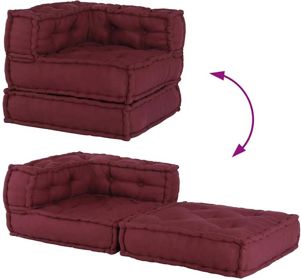 Modulinė sofa, kaštoninės spalvos, 70x70x54 cm, audinys