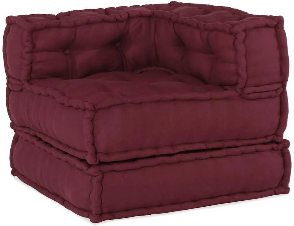 Modulinė sofa, kaštoninės spalvos, 70x70x54 cm, audinys