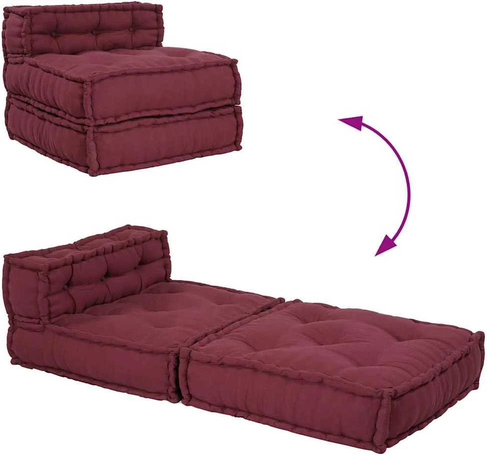 Modulinė sofa, kaštoninės spalvos, 70x70x54 cm, audinys