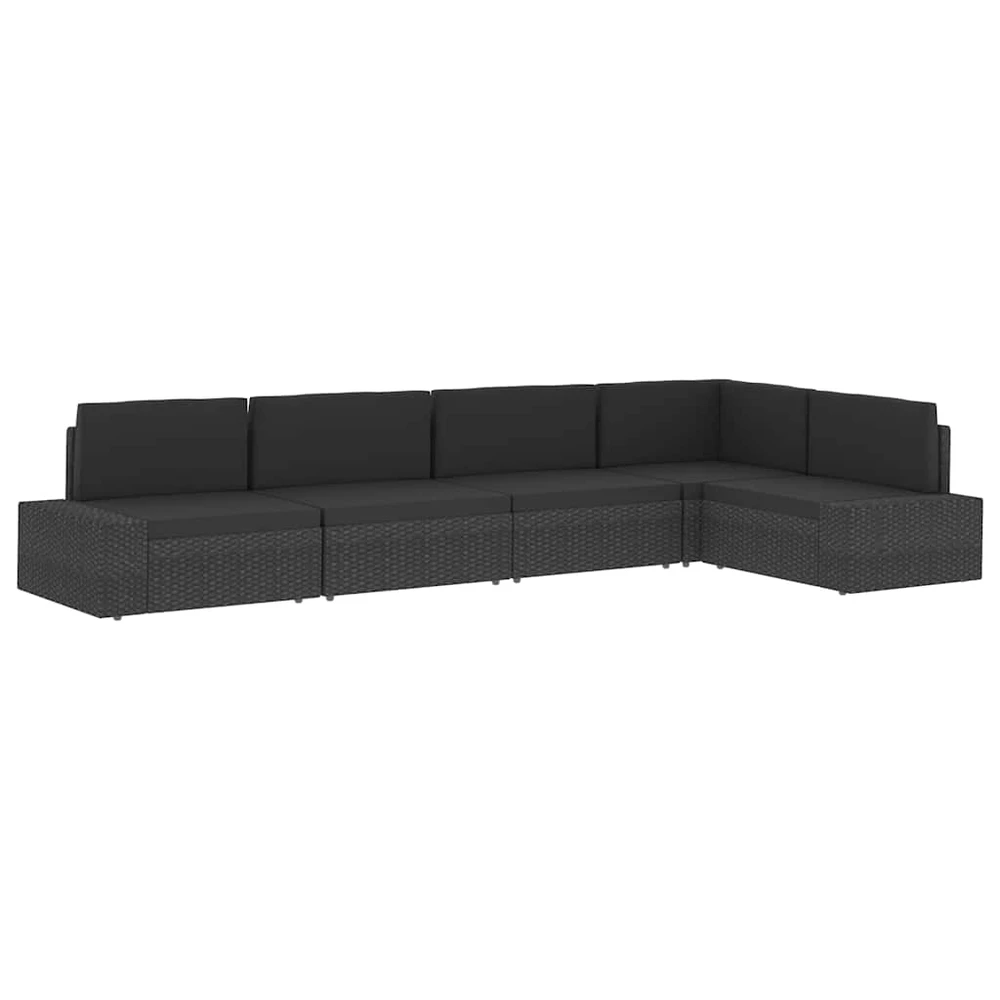 Modulinė dvivietė sofa, rudos spalvos, poliratanas