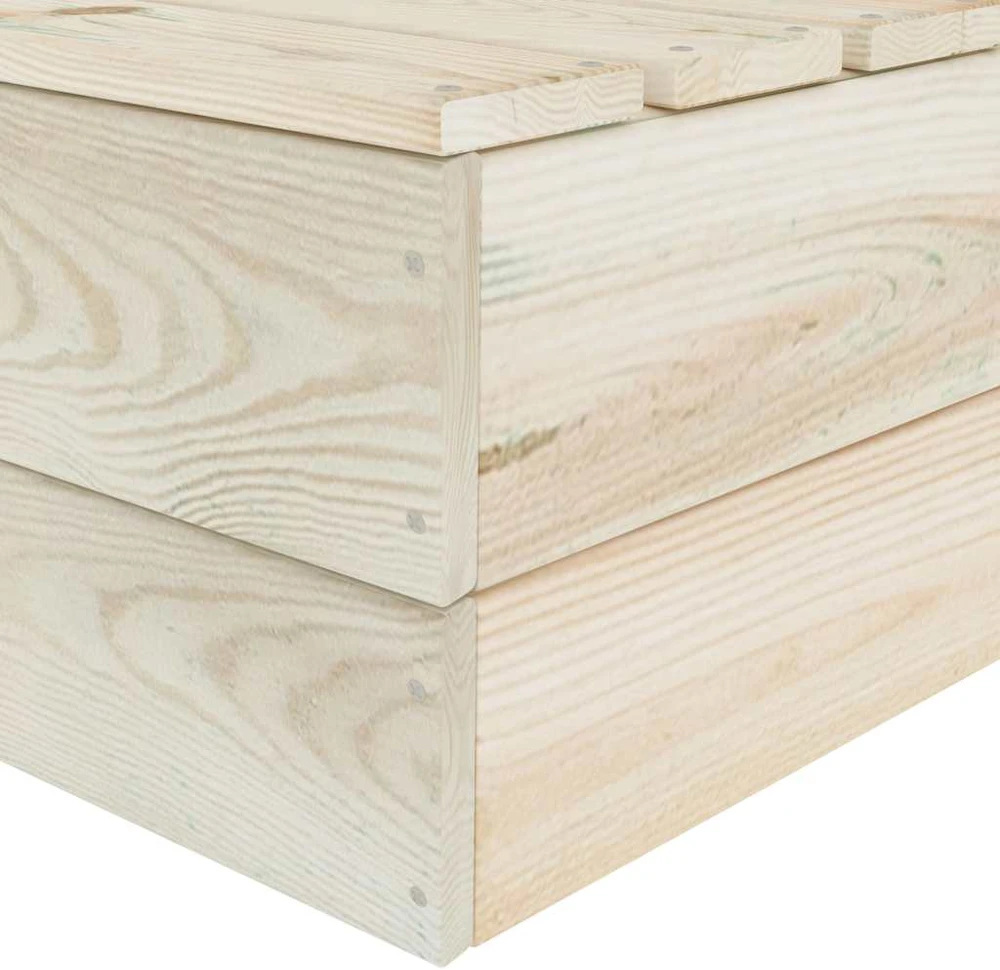 Modulinė kampinė sofa iš palečių, impregnuota eglės mediena