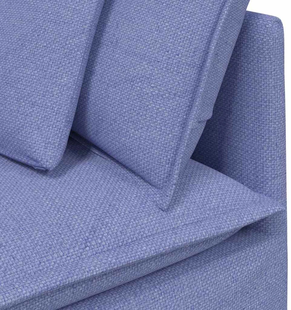 Modulinė kampinė sofa su pagalvėlėmis, džinsinės mėlynos spalvos, 100 cm