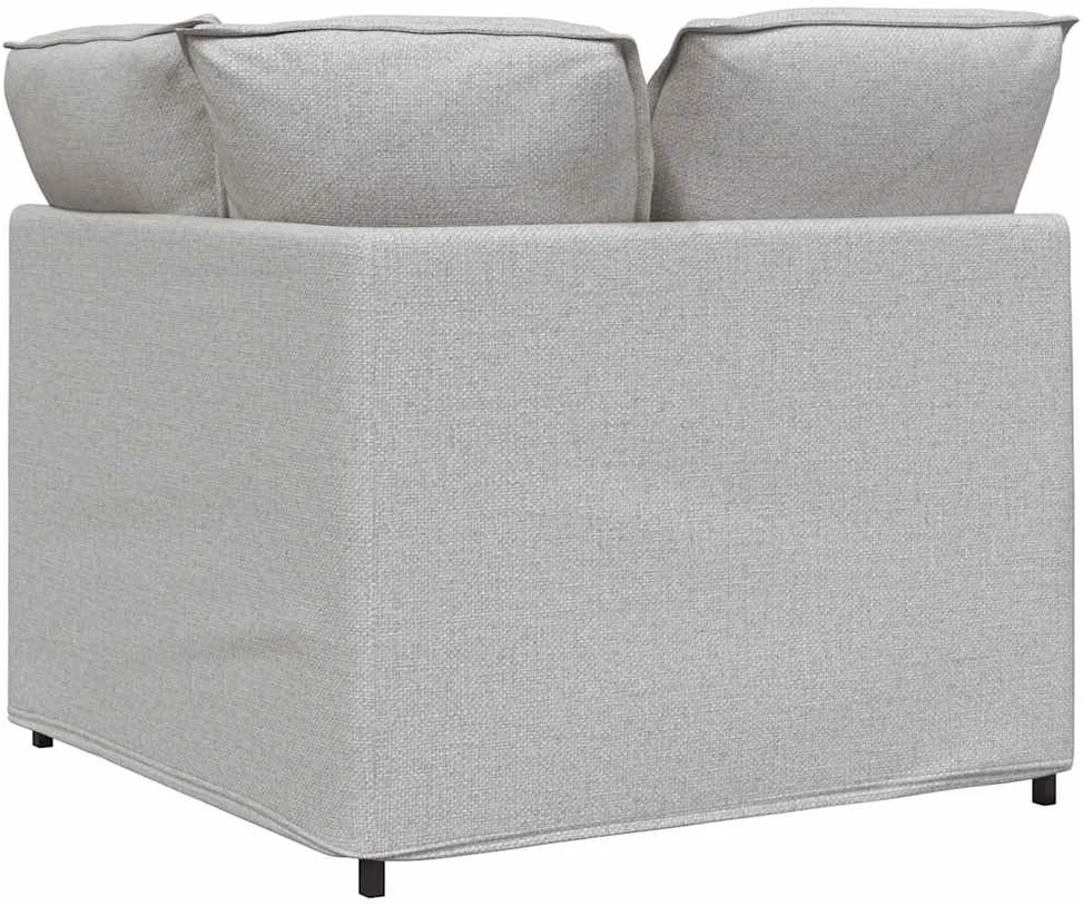 Modulinė kampinė sofa su pagalvėlėmis, pilka, 100 cm