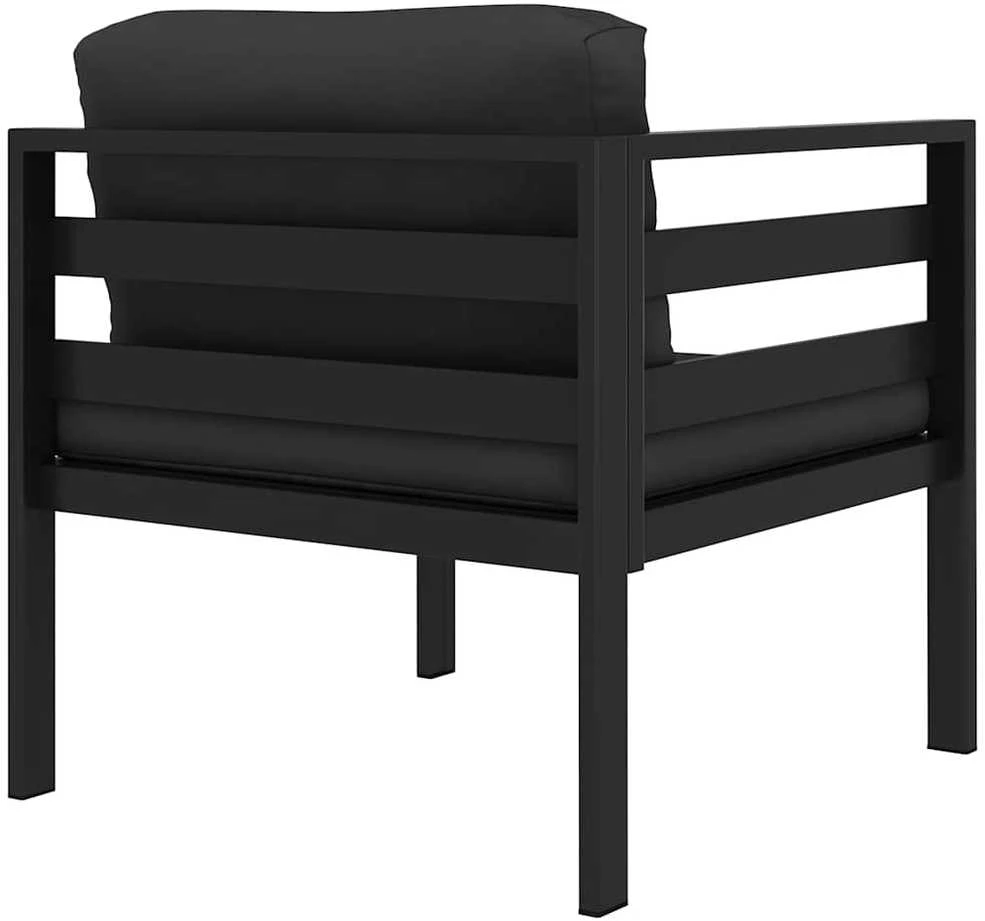 Modulinė kampinė sofa su pagalvėmis, antracito, aliuminis