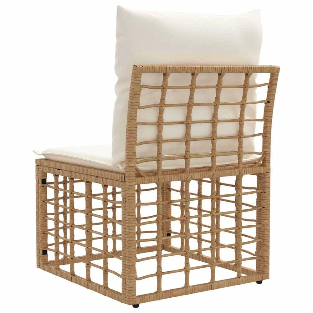 Modulinė lauko sofa be rankų Natūrali poliratanas