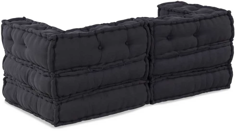Modulinė sofa 2 vnt. Audinys Antracito 140 x 70 x 56 cm