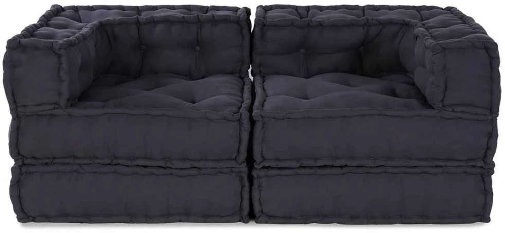 Modulinė sofa 2 vnt. Audinys Antracito 140 x 70 x 56 cm