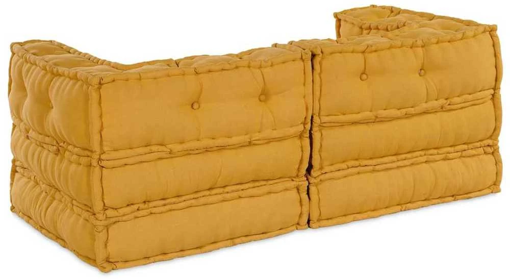 Modulinė sofa 2 vnt. Audinys Geltona 140 x 70 x 56 cm