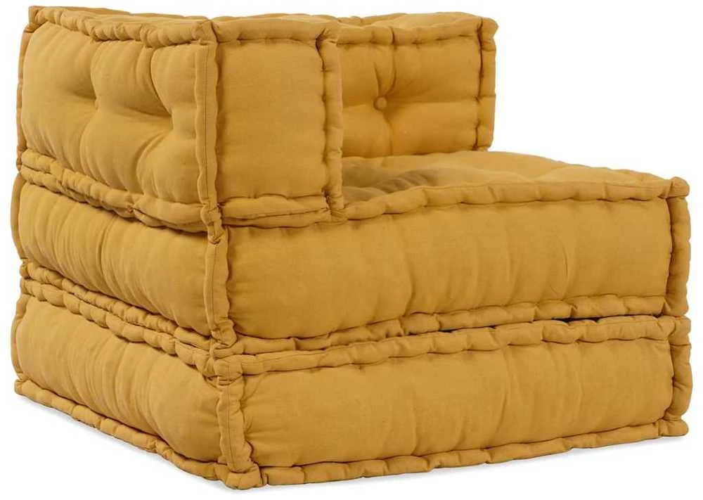 Modulinė sofa 2 vnt. Audinys Geltona 140 x 70 x 56 cm