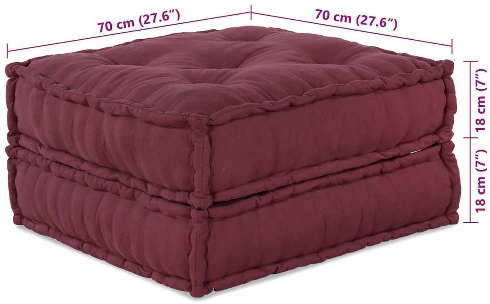 Modulinė sofa 2 vnt. Audinys Raudonmedis 140 x 70 x 36 cm