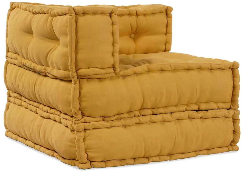 Modulinė sofa 2 vnt. Audinys Geltona 140 x 70 x 56 cm