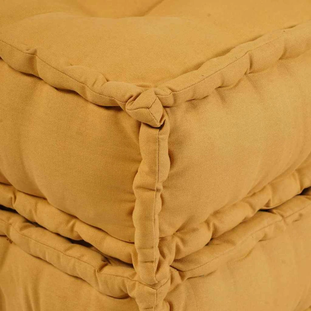 Modulinė sofa 2 vnt. Audinys Geltona 140 x 70 x 56 cm